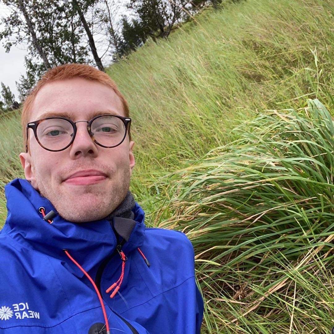 Guðberg Sumarliðason outdoors in Iceland